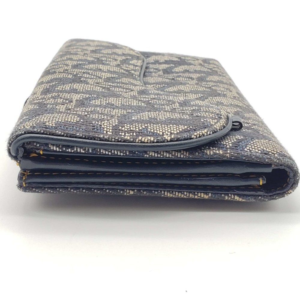 100% Authentic Christian Dior Navy Blue Canvas Wallet - Picture 7 of 12